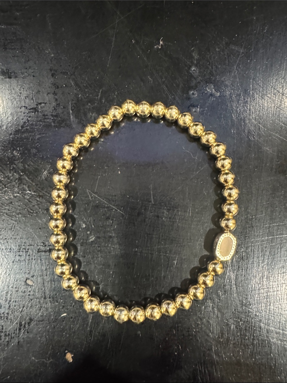 Kendra Scott Gold Beaded Necklace - Polished Sphere Design